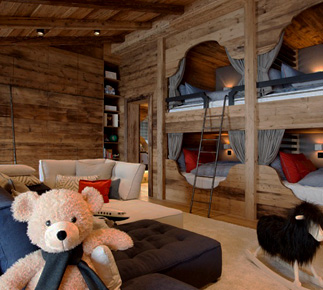Children's bedroom in a luxury chalet