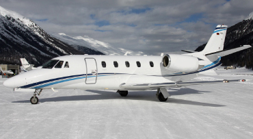 Super light jet on the snow