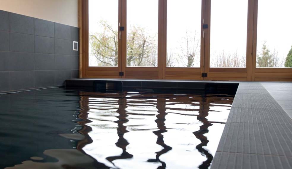 An indoor pool, always a wonderful feature in a luxury chalet