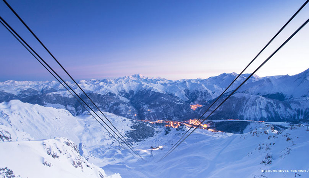 A birds eye view of Courchevel in France